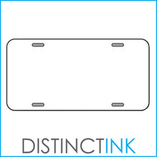 DistinctInk Custom Aluminum Decorative Vanity Front License Plate - Thin Blue Line Flag Law Enforcement Support