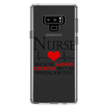 DistinctInk® Clear Shockproof Hybrid Case for Apple iPhone / Samsung Galaxy / Google Pixel - Nurse Because Badass Lifesaver Isn't Title