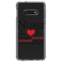 DistinctInk® Clear Shockproof Hybrid Case for Apple iPhone / Samsung Galaxy / Google Pixel - Nurse Because Badass Lifesaver Isn't Title