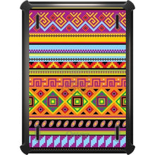 DistinctInk™ OtterBox Defender Series Case for Apple iPad / iPad Pro / iPad Air / iPad Mini - Blue Orange Purple Tribal Print
