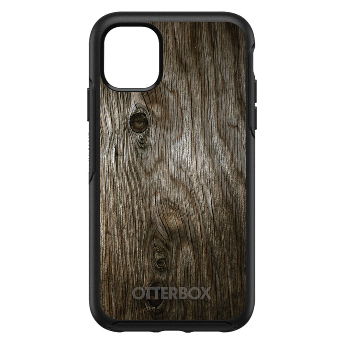 DistinctInk™ OtterBox Symmetry Series Case for Apple iPhone / Samsung Galaxy / Google Pixel - Brown Weathered Wood Grain Print
