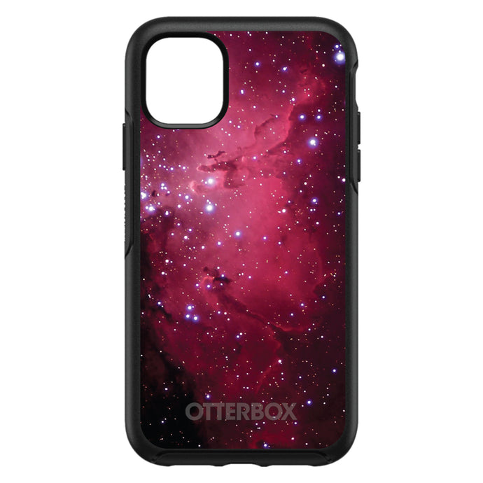 DistinctInk™ OtterBox Symmetry Series Case for Apple iPhone / Samsung Galaxy / Google Pixel - Hot Pink Black Stars Nebula