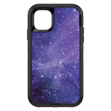 DistinctInk™ OtterBox Defender Series Case for Apple iPhone / Samsung Galaxy / Google Pixel - Purple Black White Stars Nebula