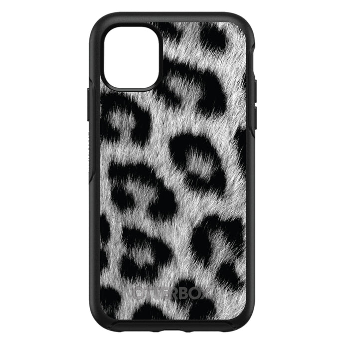 DistinctInk™ OtterBox Symmetry Series Case for Apple iPhone / Samsung Galaxy / Google Pixel - Black White Snow Leopard Fur