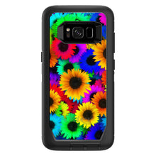 DistinctInk™ OtterBox Defender Series Case for Apple iPhone / Samsung Galaxy / Google Pixel - Red Green Yellow Sunflowers