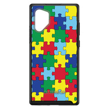 DistinctInk™ OtterBox Symmetry Series Case for Apple iPhone / Samsung Galaxy / Google Pixel - Primary Color Puzzle Pieces Autism