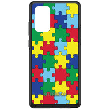 DistinctInk™ OtterBox Symmetry Series Case for Apple iPhone / Samsung Galaxy / Google Pixel - Primary Color Puzzle Pieces Autism