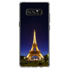 DistinctInk® Clear Shockproof Hybrid Case for Apple iPhone / Samsung Galaxy / Google Pixel - Eiffel Tower Paris Night