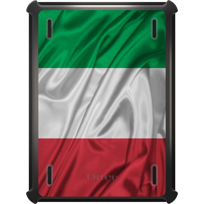 DistinctInk™ OtterBox Defender Series Case for Apple iPad / iPad Pro / iPad Air / iPad Mini - Red White Green Italian Flag Italy
