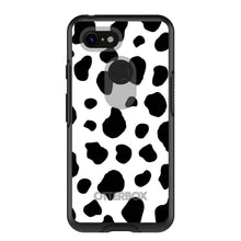DistinctInk™ OtterBox Symmetry Series Case for Apple iPhone / Samsung Galaxy / Google Pixel - Black White Cow Dalmatian Spots