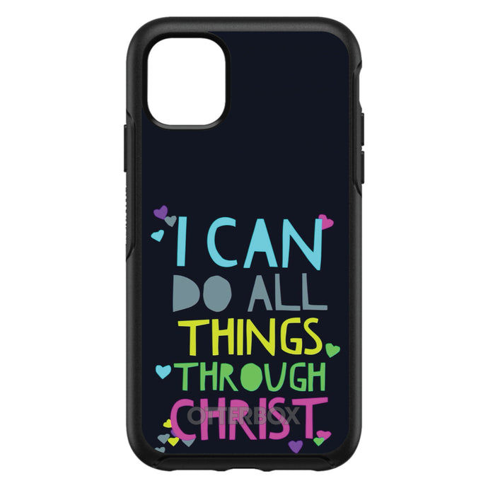 DistinctInk™ OtterBox Symmetry Series Case for Apple iPhone / Samsung Galaxy / Google Pixel - I Can Do All Things Through Christ
