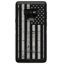 DistinctInk™ OtterBox Defender Series Case for Apple iPhone / Samsung Galaxy / Google Pixel - Black Grey US Flag United States