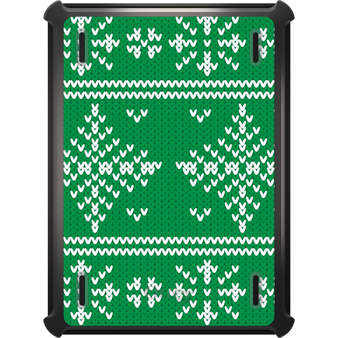 DistinctInk™ OtterBox Defender Series Case for Apple iPad / iPad Pro / iPad Air / iPad Mini - Green White Ugly Christmas Sweater