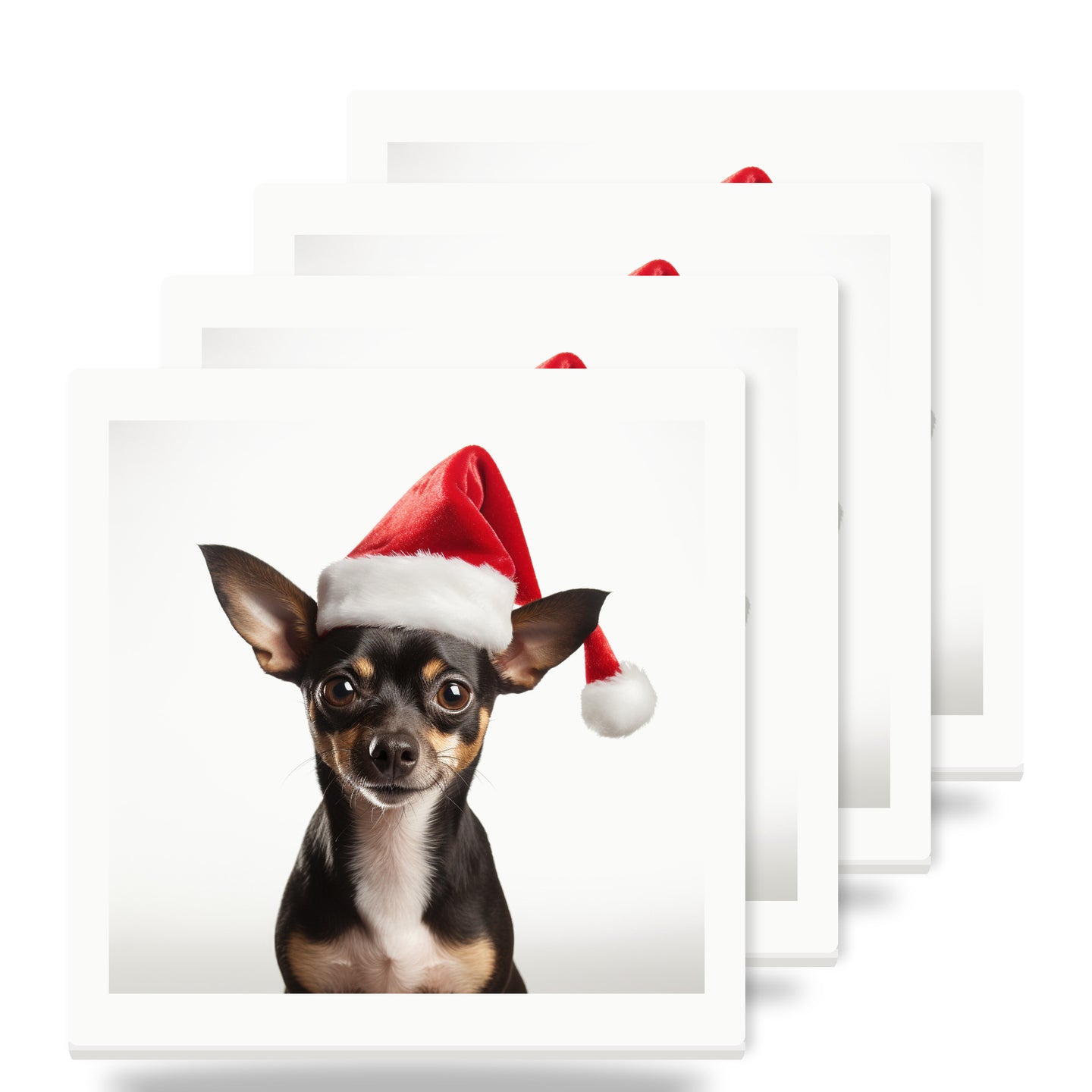 Rat Terrier ceramic coasters set of 4