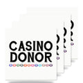 Casino Donor - Blackjack Gambling ceramic coasters set of 4