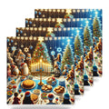 Chrismukkah Holiday Celebration ceramic coasters set of 4