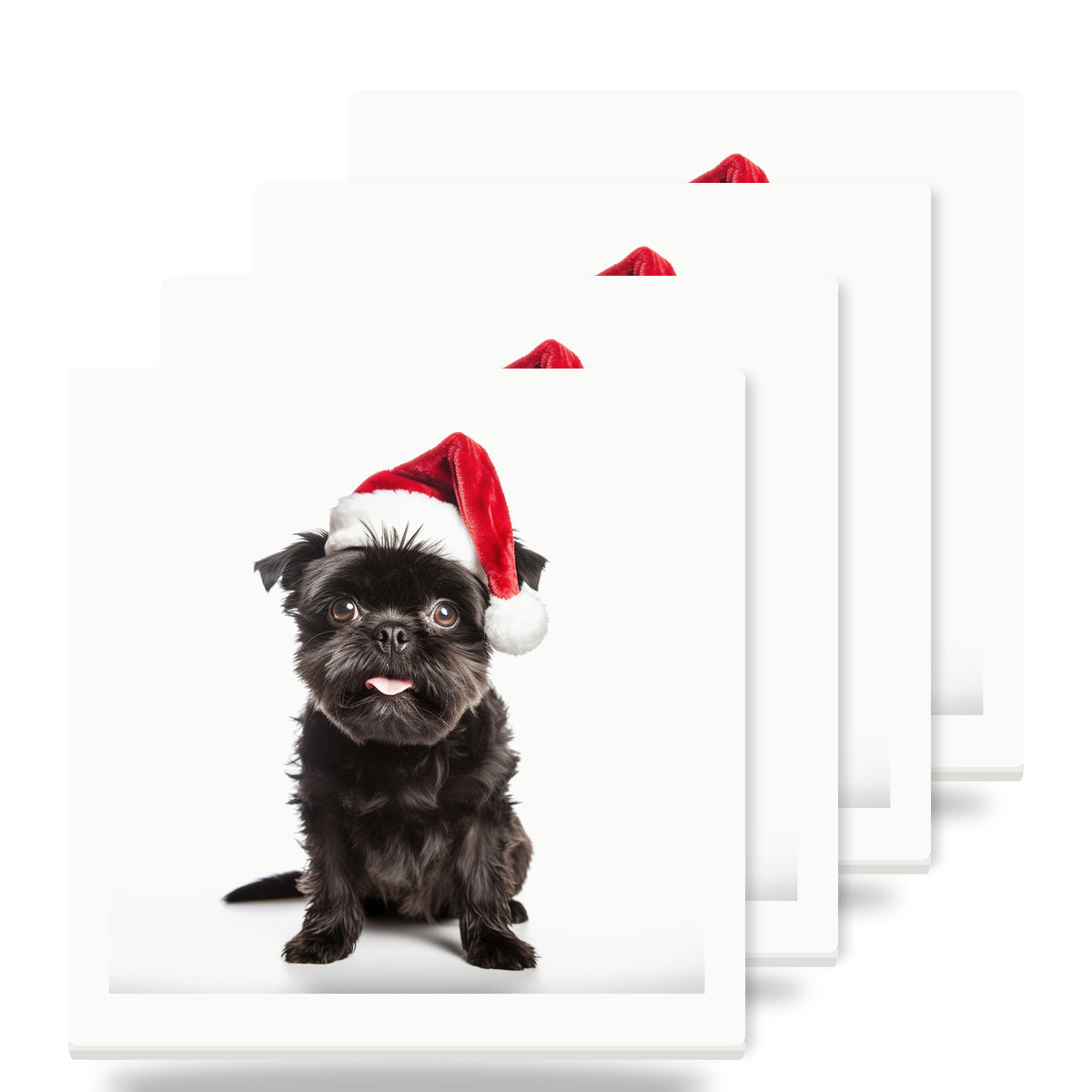 Affenpinscher ceramic coasters set of 4
