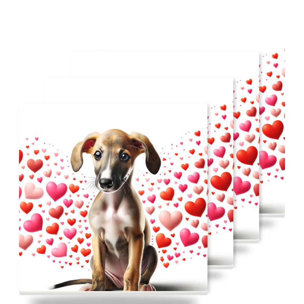 Italian Greyhound ceramic coasters set of 4