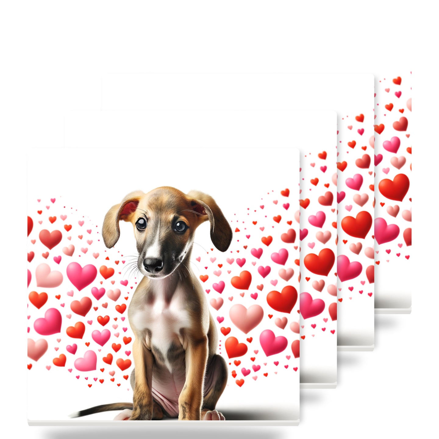Italian Greyhound ceramic coasters set of 4