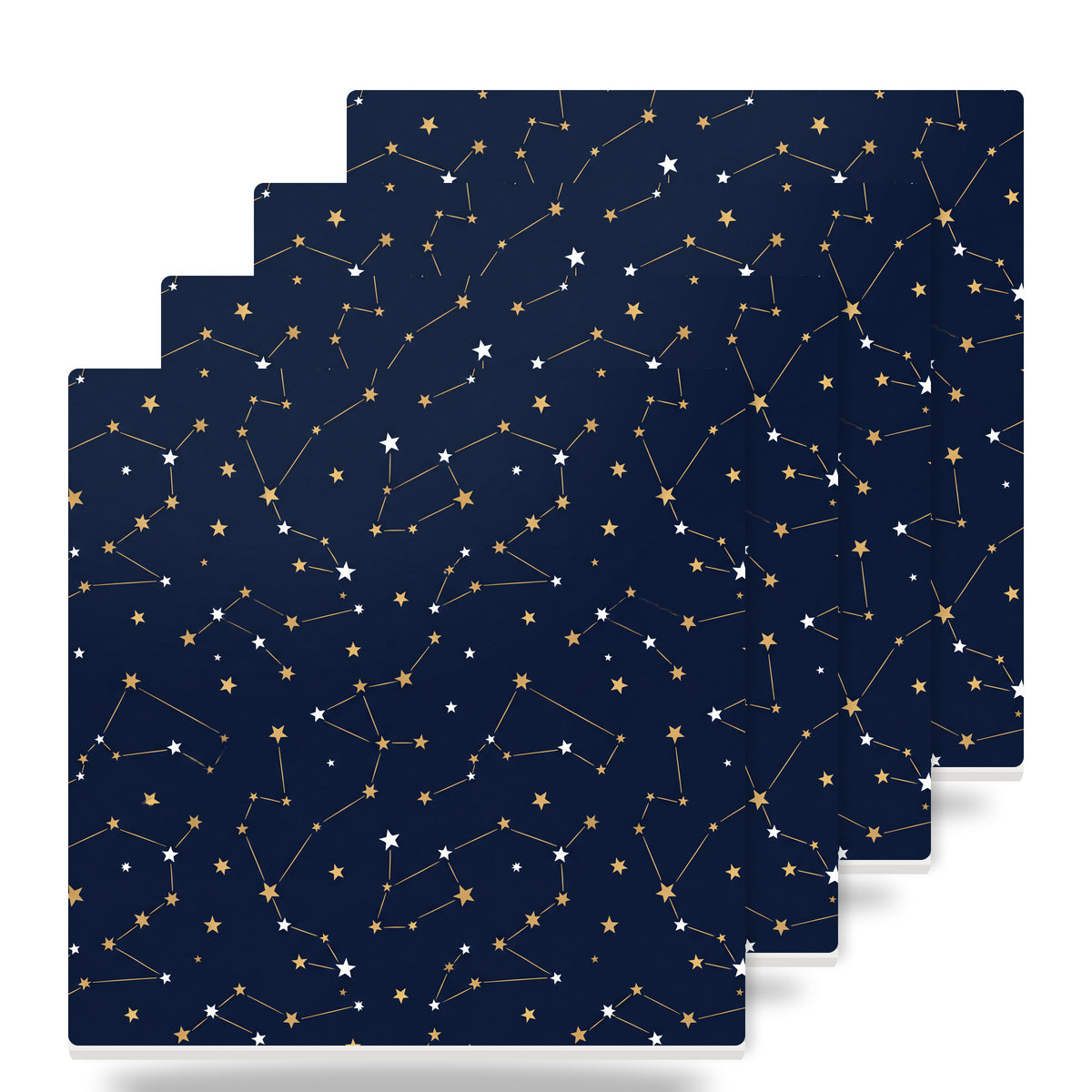 Starry Night Sky ceramic coasters set of 4