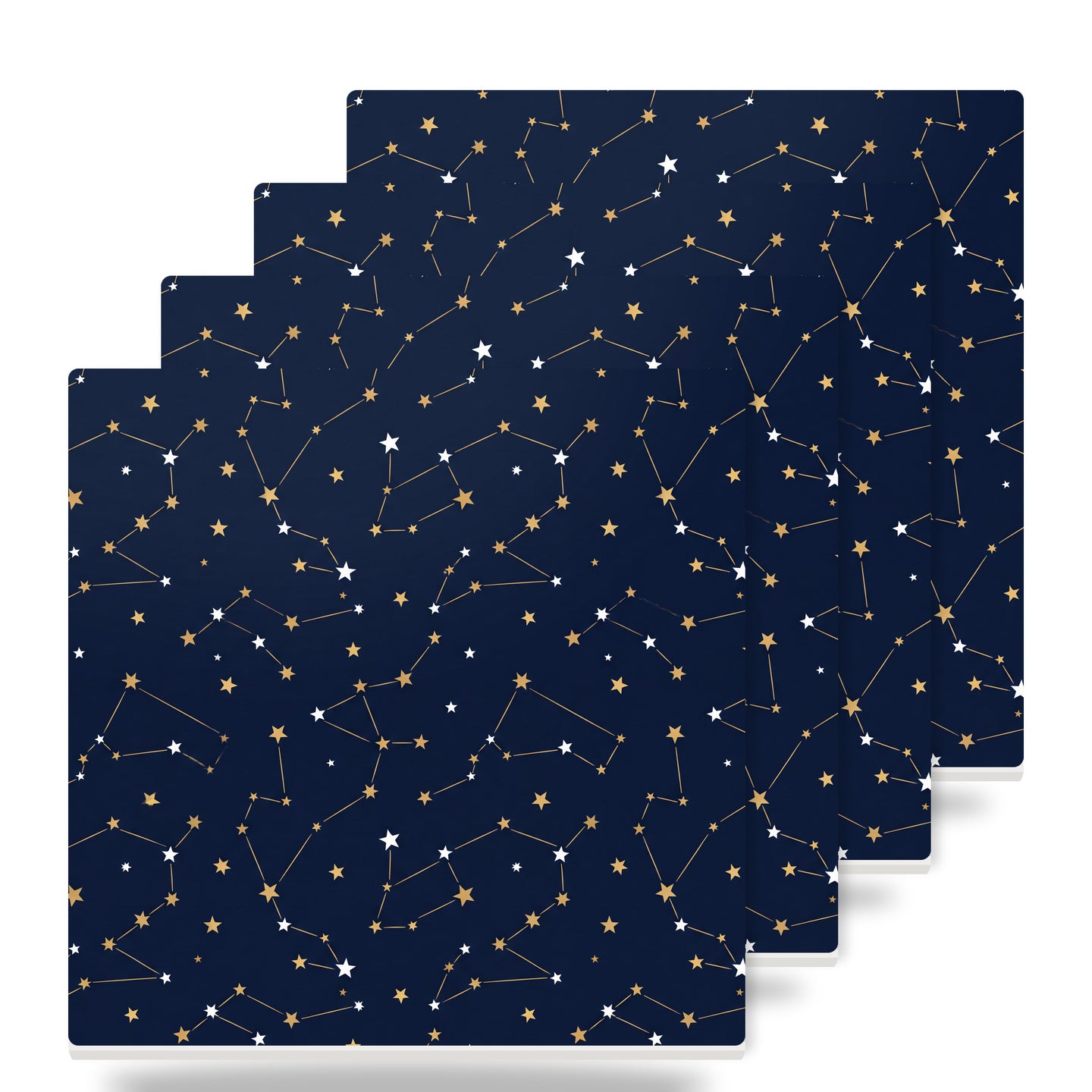 Starry Night Sky ceramic coasters set of 4