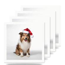 Shetland Sheepdog ceramic coasters set of 4
