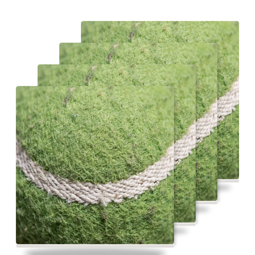 Tennis Ball ceramic coasters set of 4