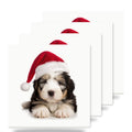 Old English Sheepdog Puppy ceramic coasters set of 4