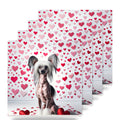 Chinese Crested ceramic coasters set of 4