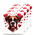 Boxer ceramic coasters set of 4