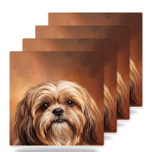 Shih Tzu Portrait ceramic coasters set of 4