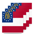 Georgia State Flag ceramic coasters set of 4