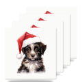 Mudi Puppy Drawing ceramic coasters set of 4
