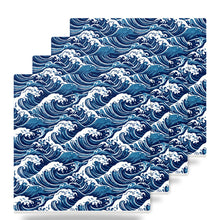 Ocean Waves ceramic coasters set of 4