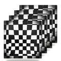 Checkerboard ceramic coasters set of 4