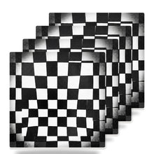 Checkerboard ceramic coasters set of 4