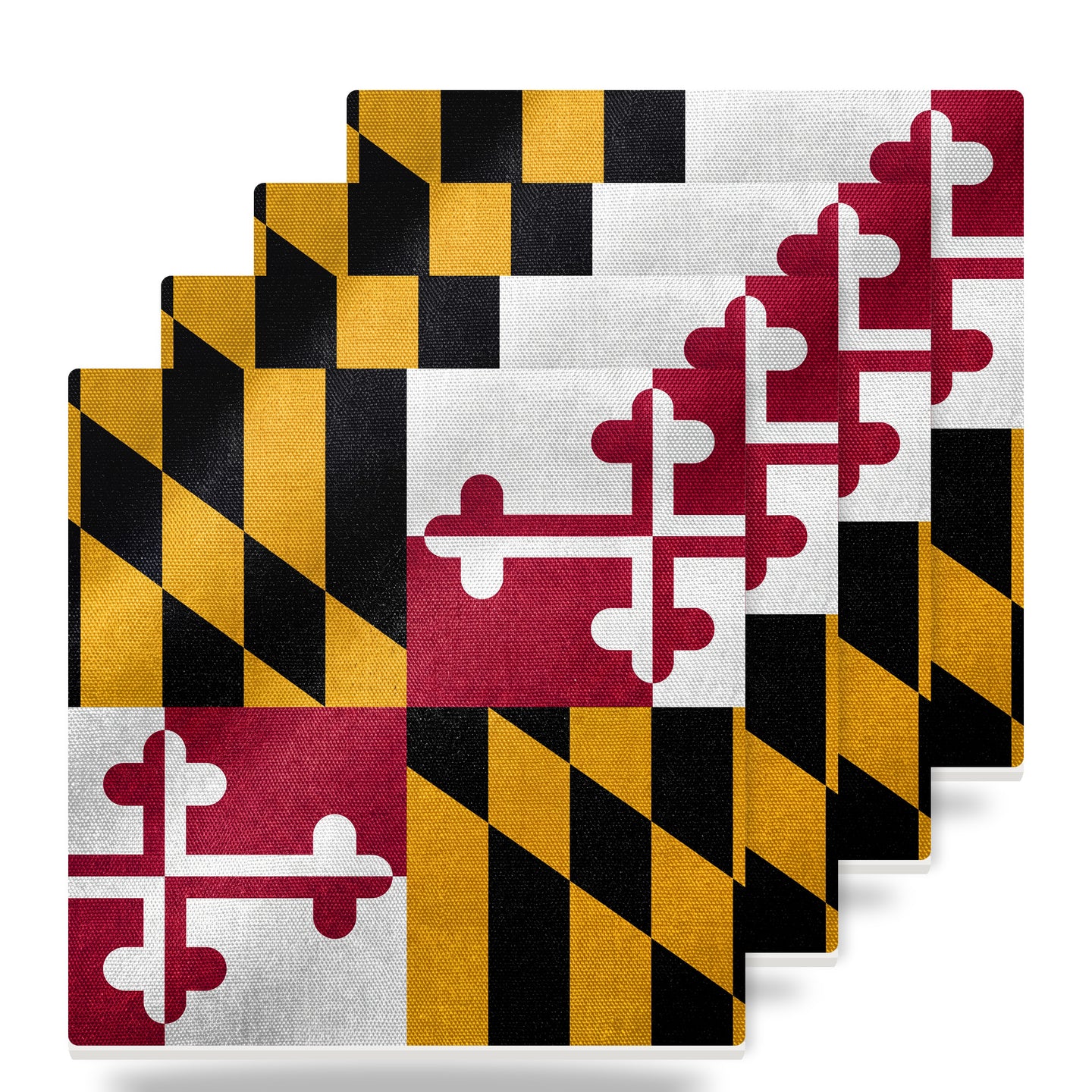 Maryland State Flag ceramic coasters set of 4