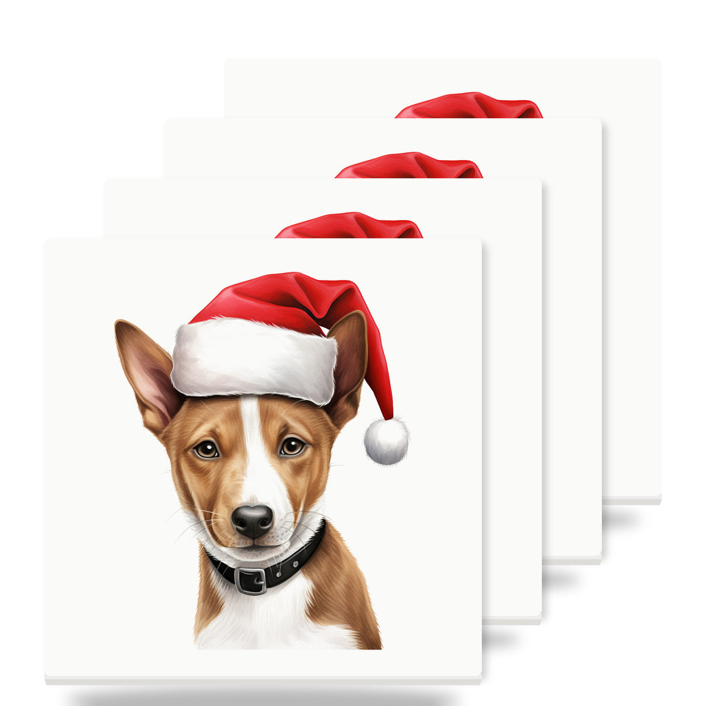 Basenji Puppy Drawing ceramic coasters set of 4