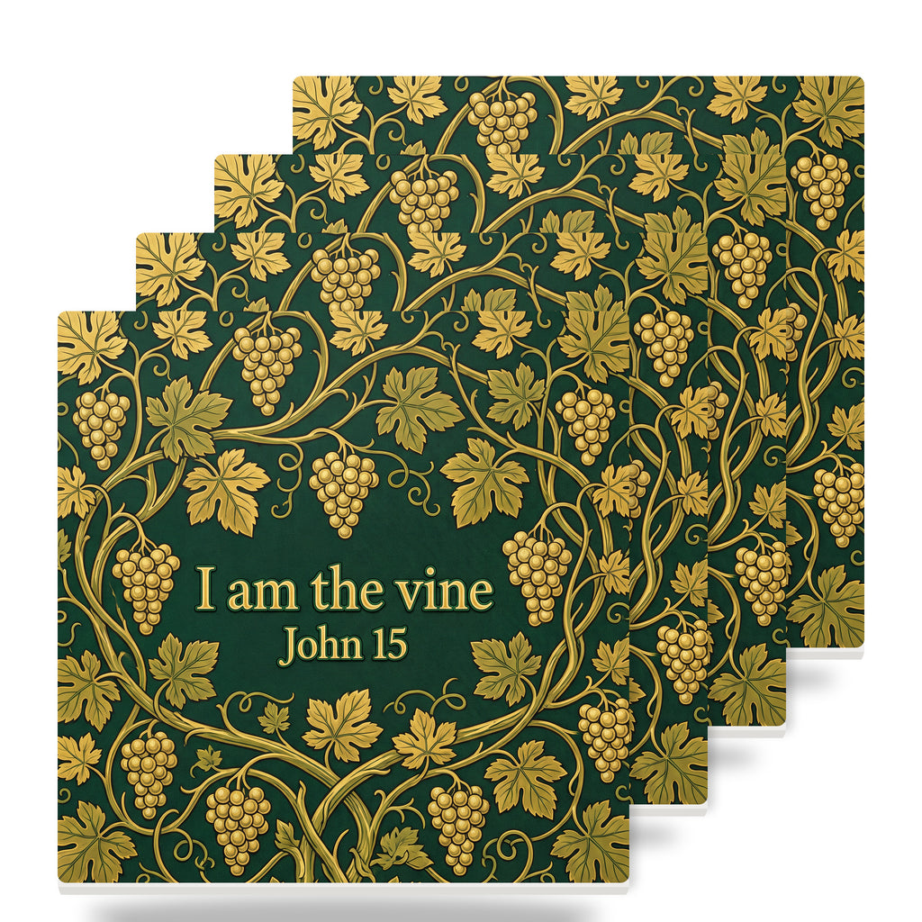 Grafted Vine ceramic coasters set of 4