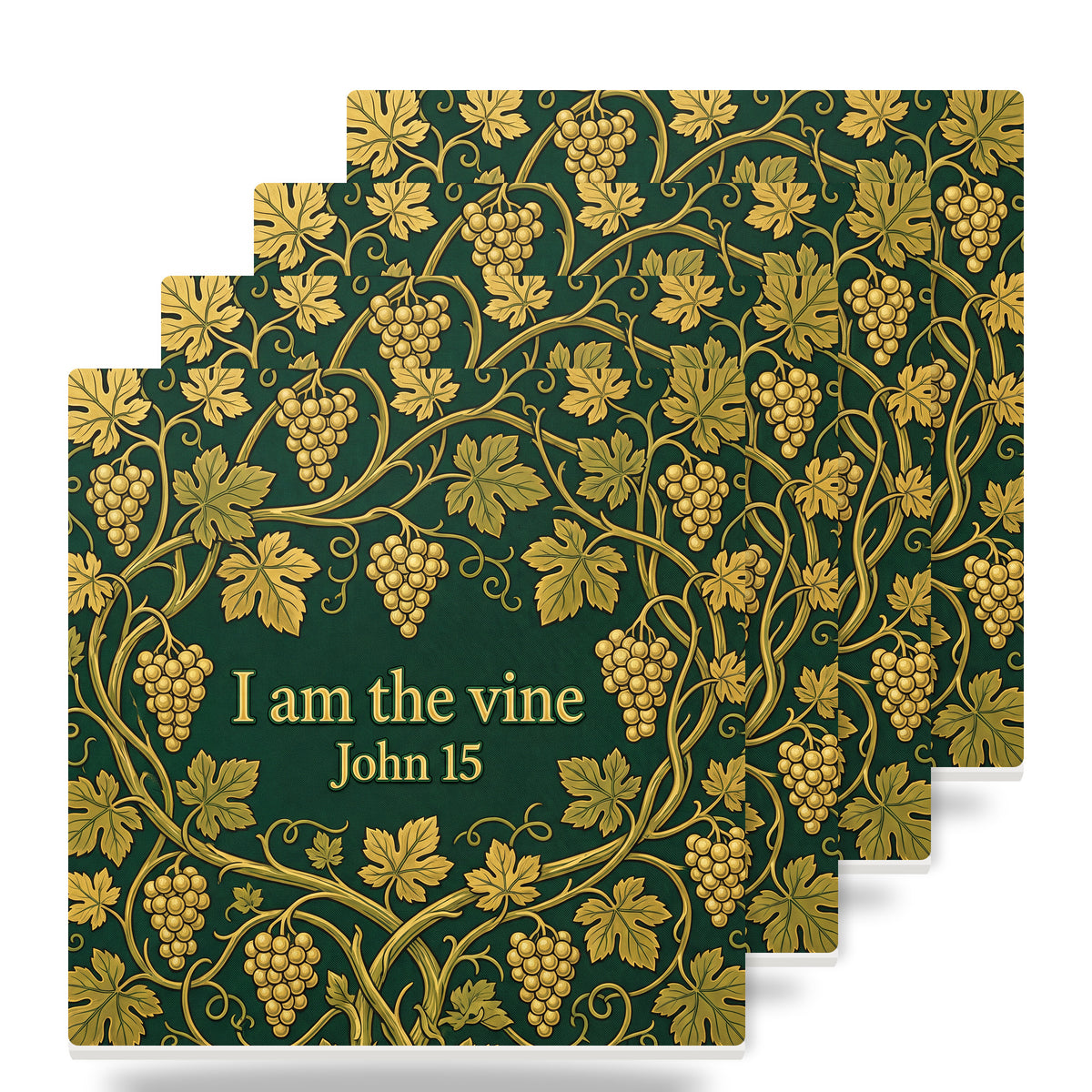 Grafted Vine ceramic coasters set of 4