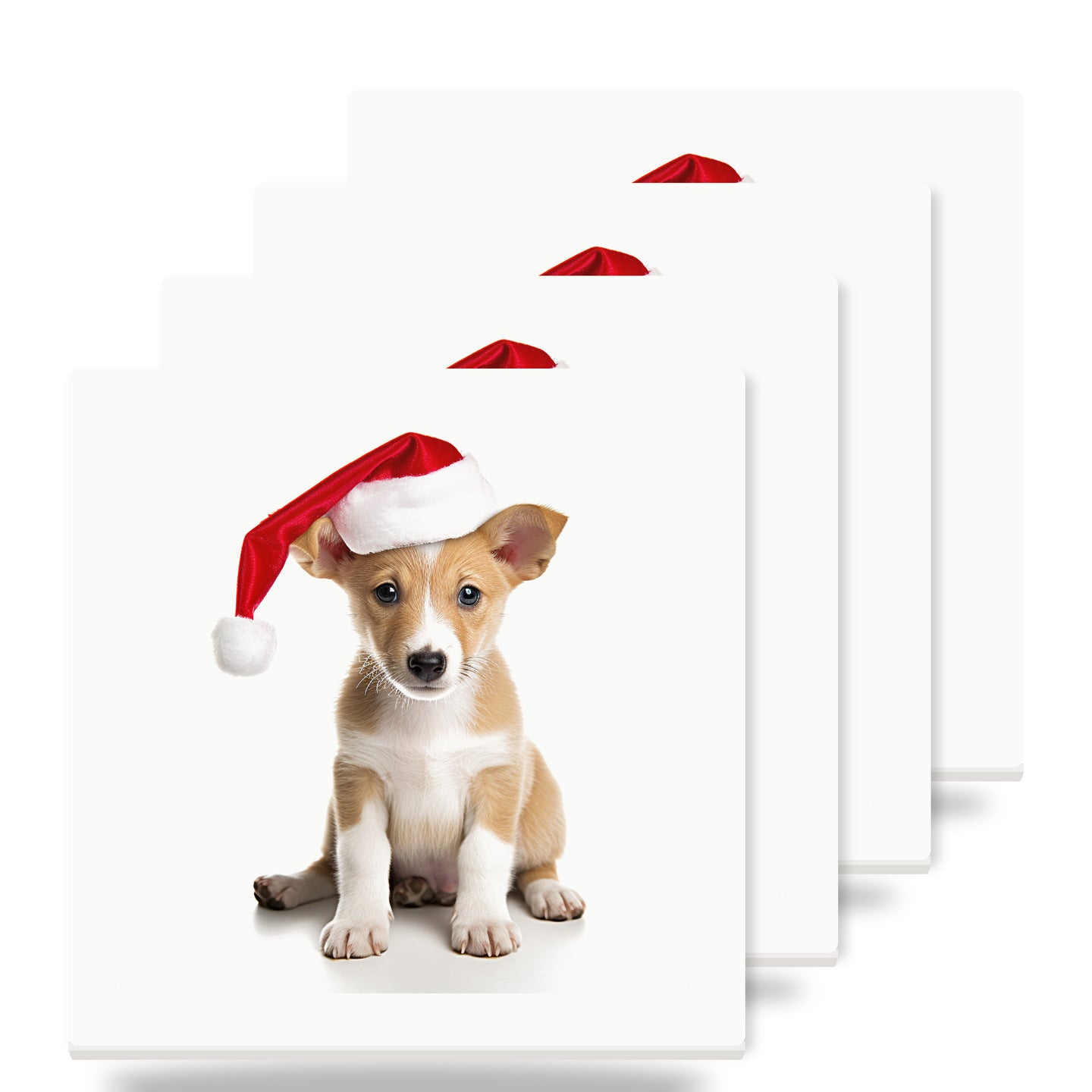 Portuguese Podengo Pequeno Puppy ceramic coasters set of 4