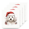 Coton de Tulear ceramic coasters set of 4