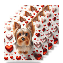Yorkshire Terrier ceramic coasters set of 4