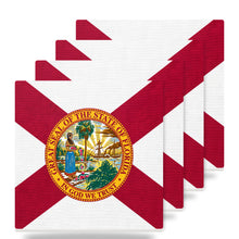 Florida State Flag ceramic coasters set of 4