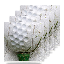 Golf ceramic coasters set of 4