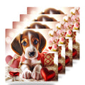 Beagle ceramic coasters set of 4