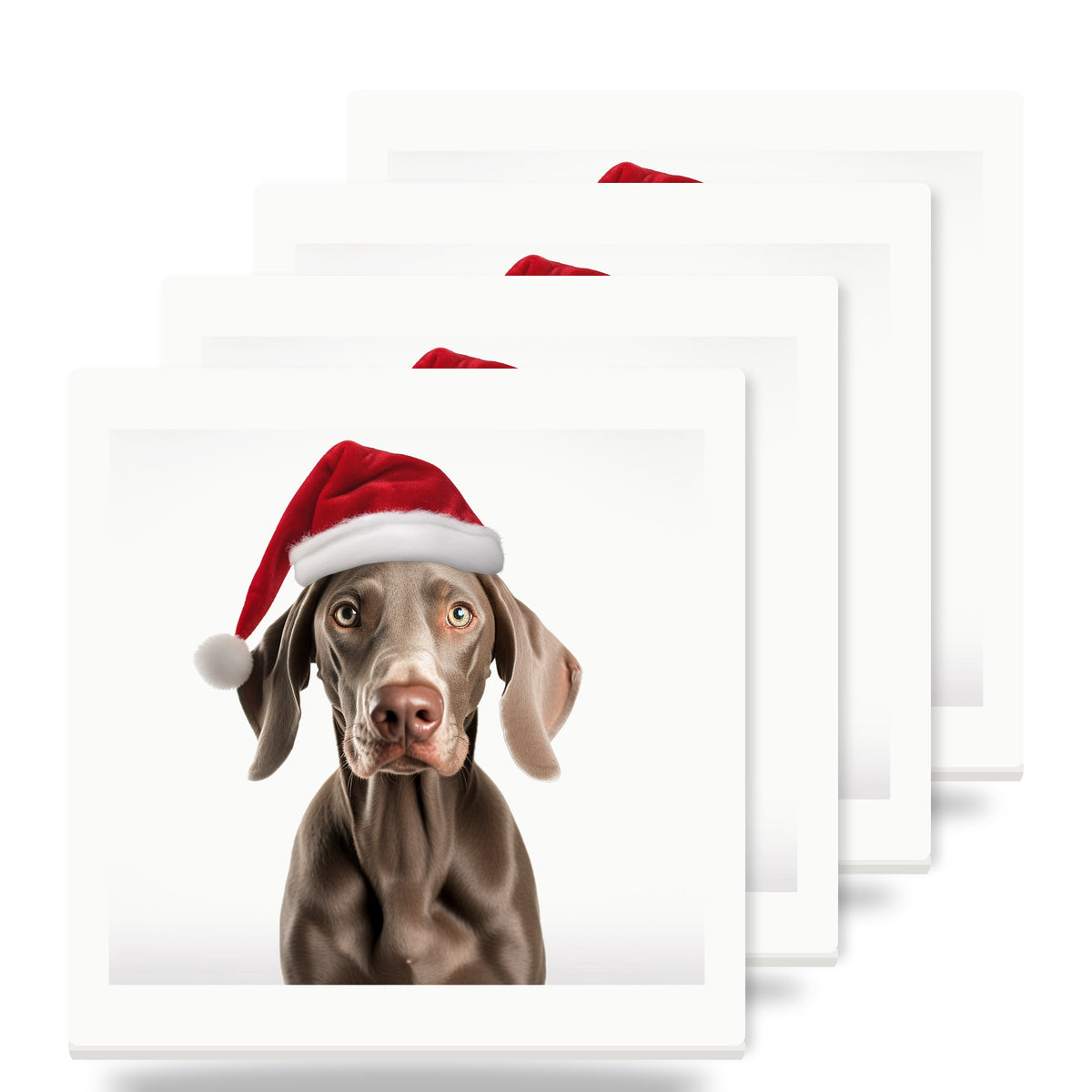 Weimaraner ceramic coasters set of 4
