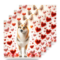 Pembroke Welsh Corgi ceramic coasters set of 4