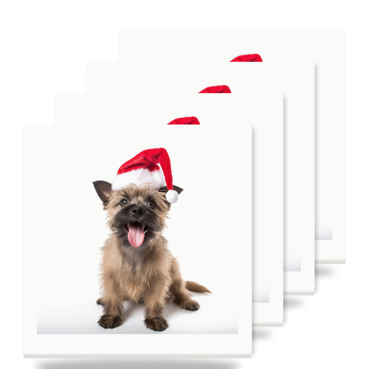 Cairn Terrier ceramic coasters set of 4