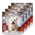 West Highland White Terrier ceramic coasters set of 4